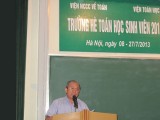 Trường hè “Toán học cho sinh viên” năm 2013